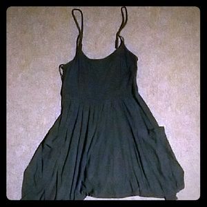 Black romper dress with pockets